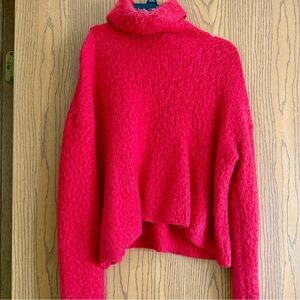 BB Dakota Vibrant Red Cowl Neck Sweater